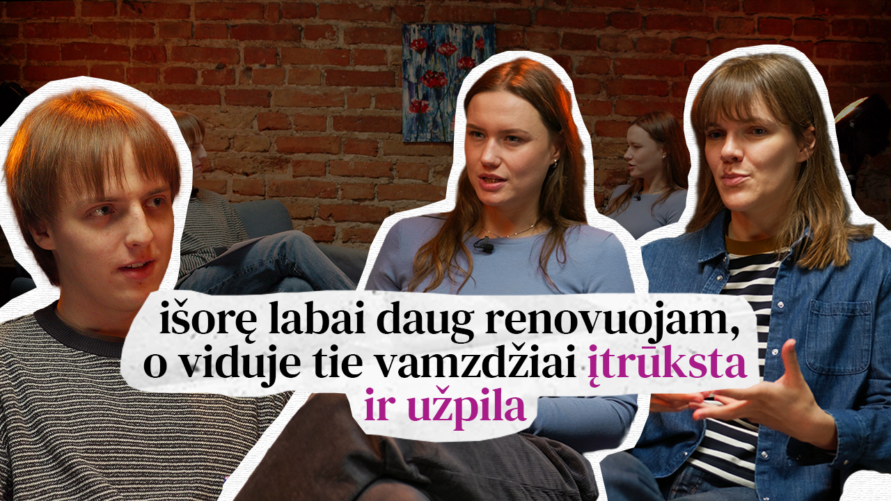 Žygimantė Elena Jakštaitė apie Gabrielės Urbonaitės filmą „Renovacija“: išorę labai daug renovuojam, o viduje tie vamzdžiai įtrūksta ir užpila